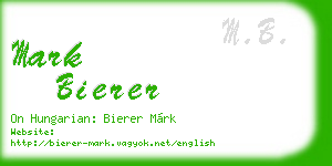 mark bierer business card
